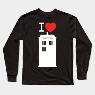 I ♥︎ Doctor Who (white-out) Long Sleeve T-Shirt